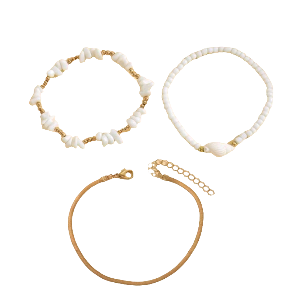 Noura anklets - set of 3