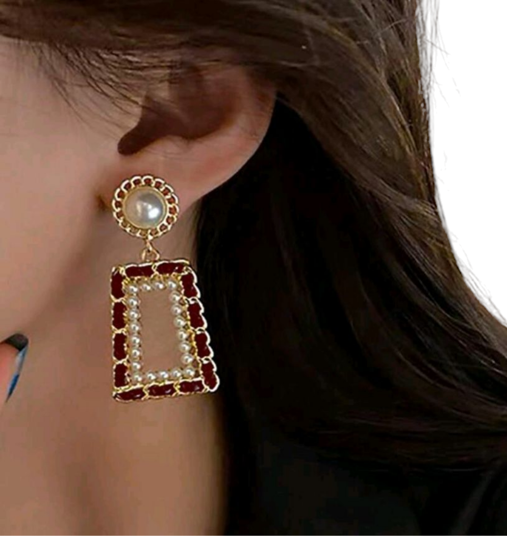 Lucy red earrings