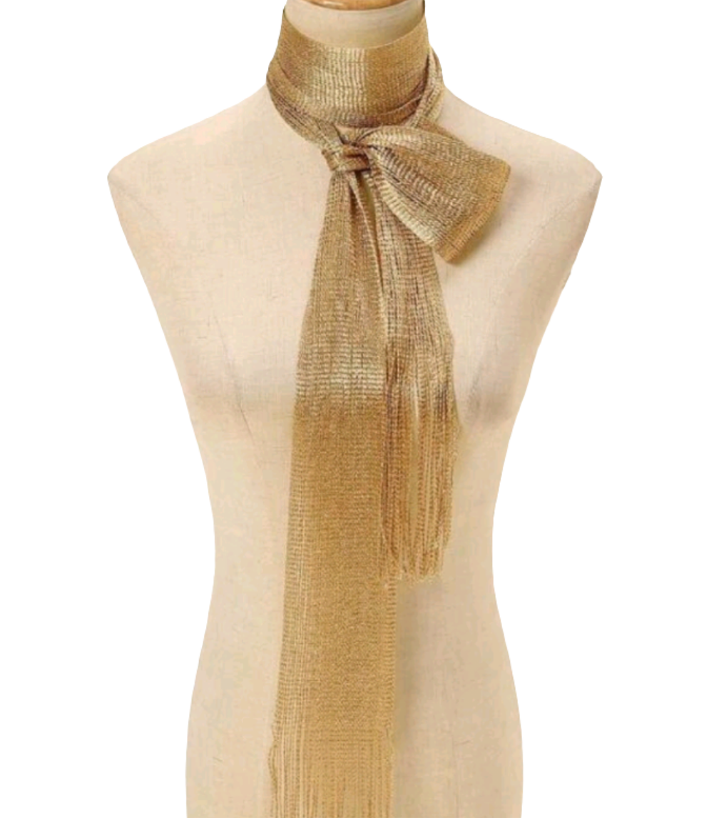 Gold chiffon scarf