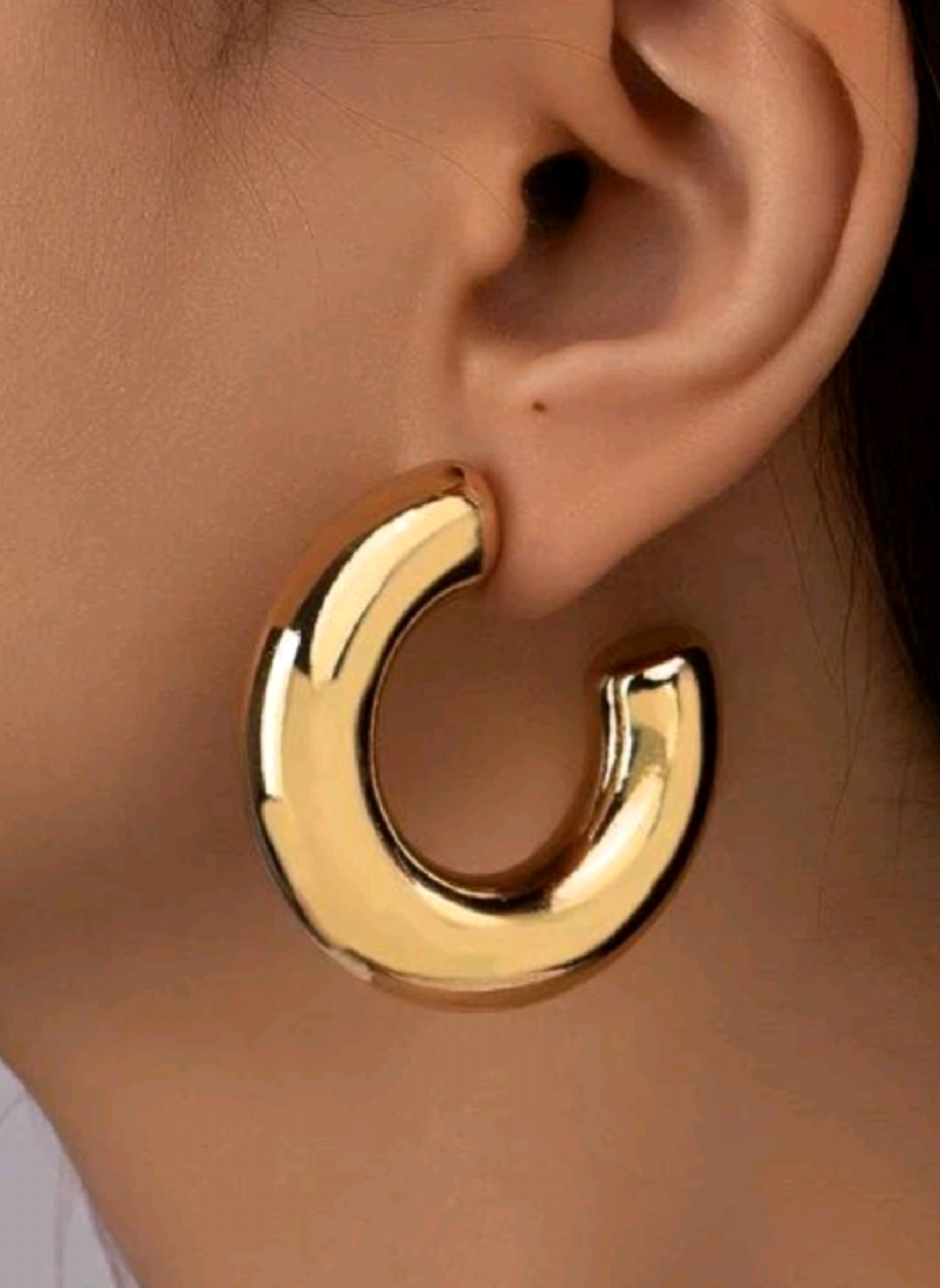 Gold hoop earrings