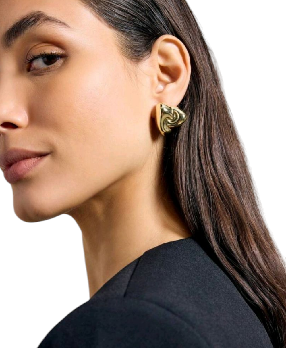 Triangle stud earrings