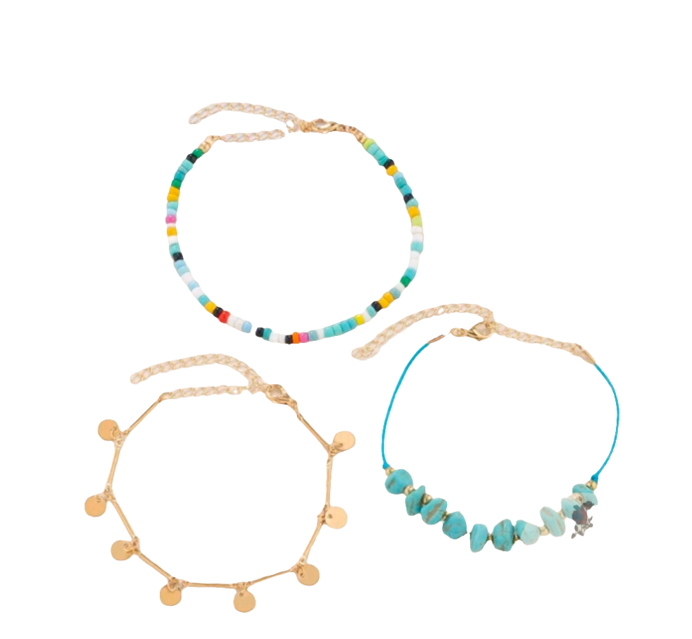 Hala anklets - set of 3