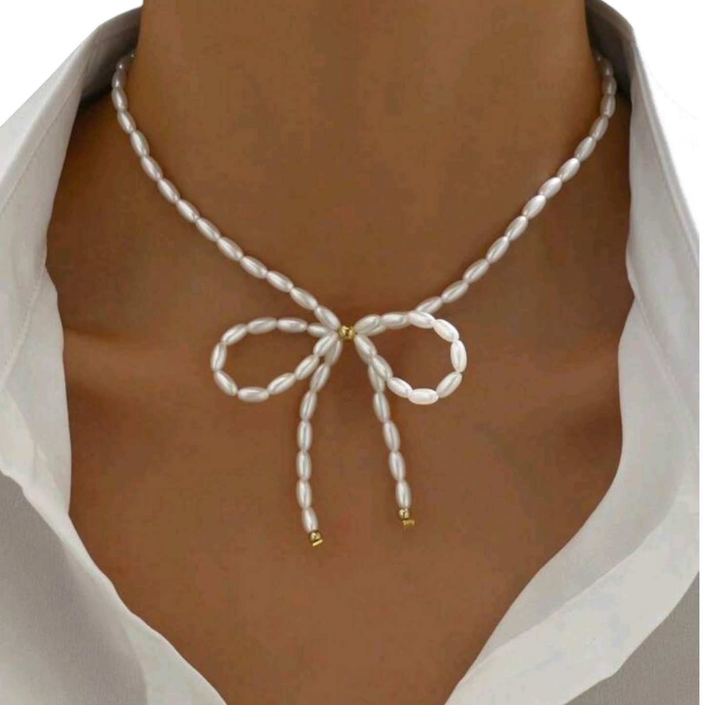 Pearl beaded necklace
