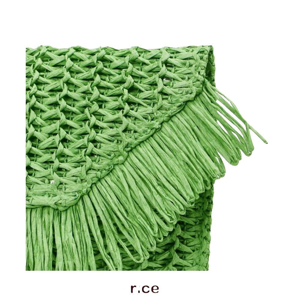 Green straw clutch