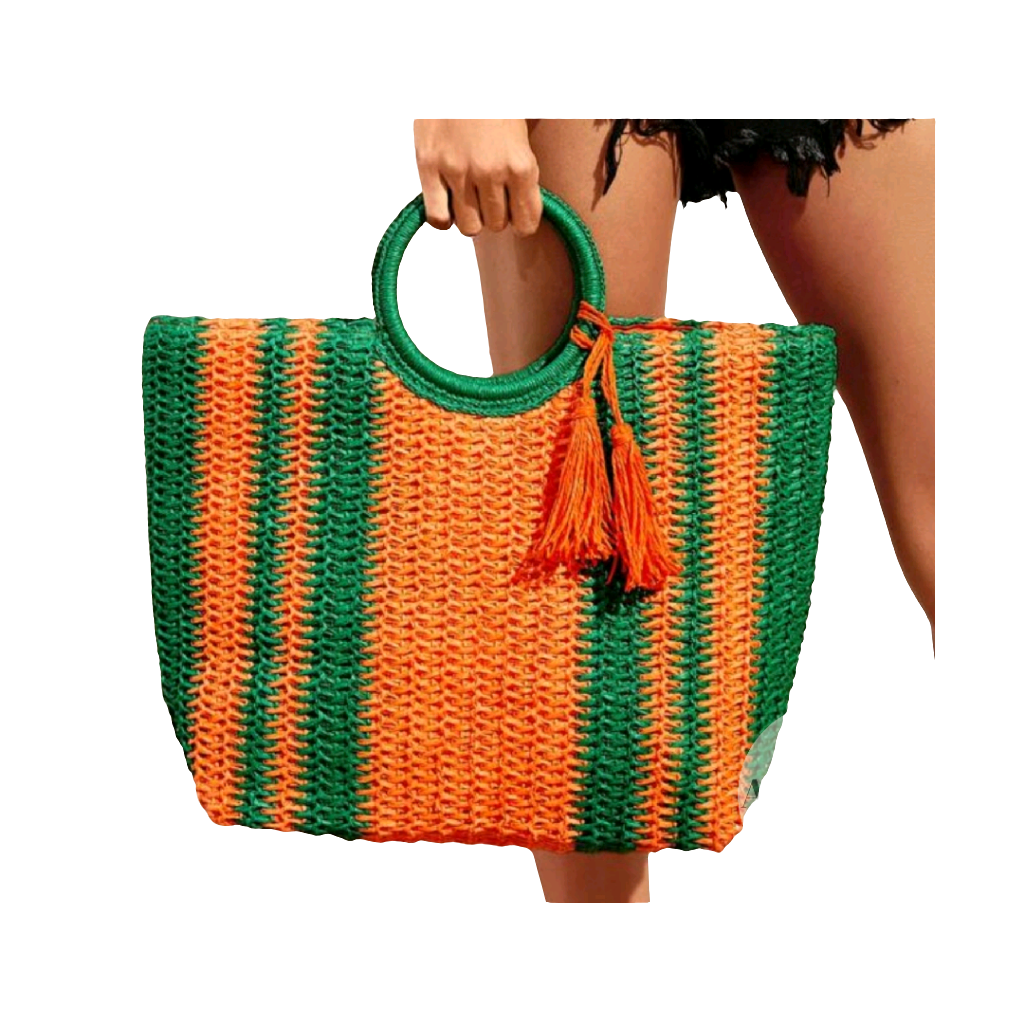 Orange tote bag