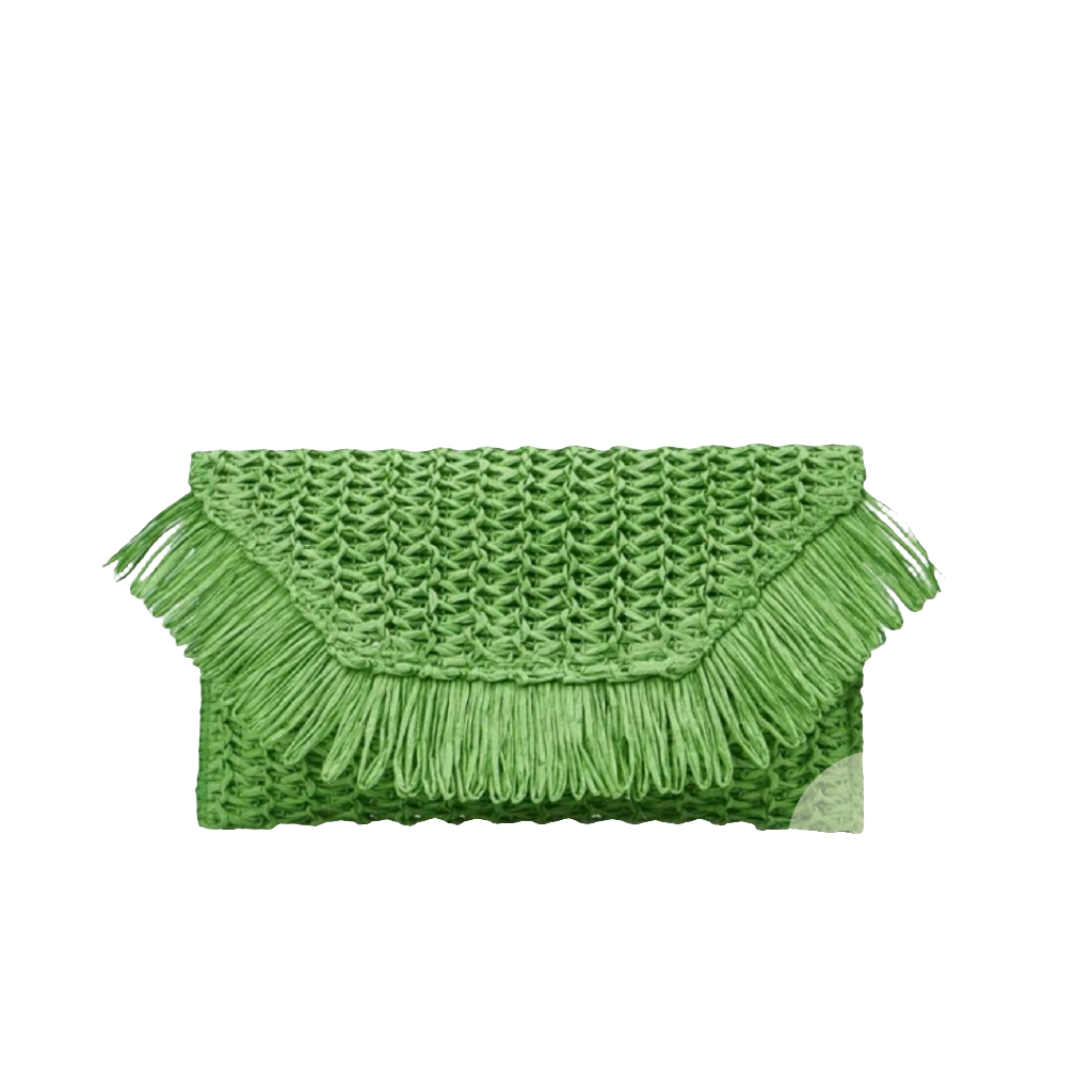 Green straw clutch