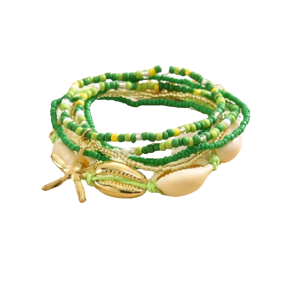 Bohemian Anklets - set of 7
