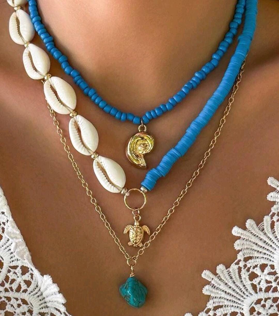 Turtle Necklace - set of 3
