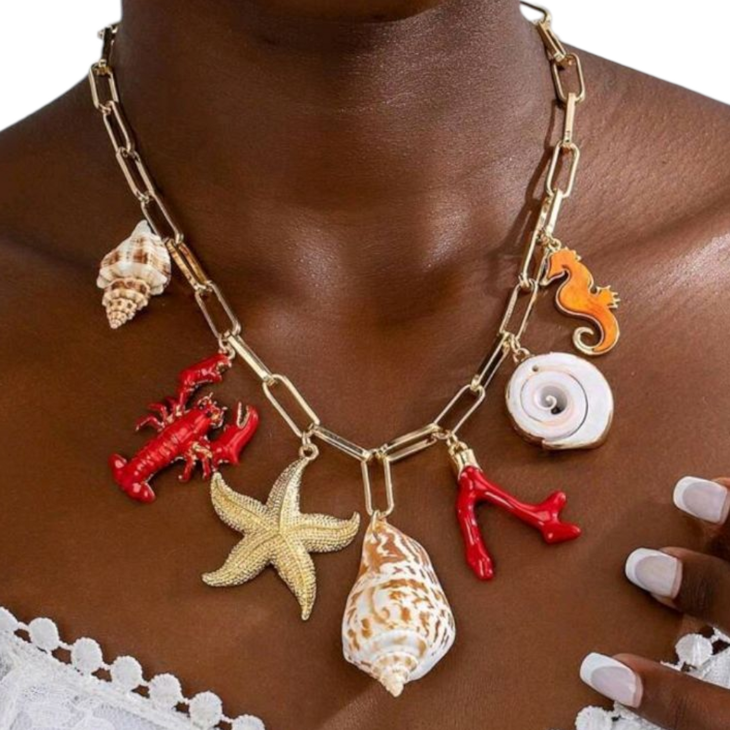 Tropical tide necklace