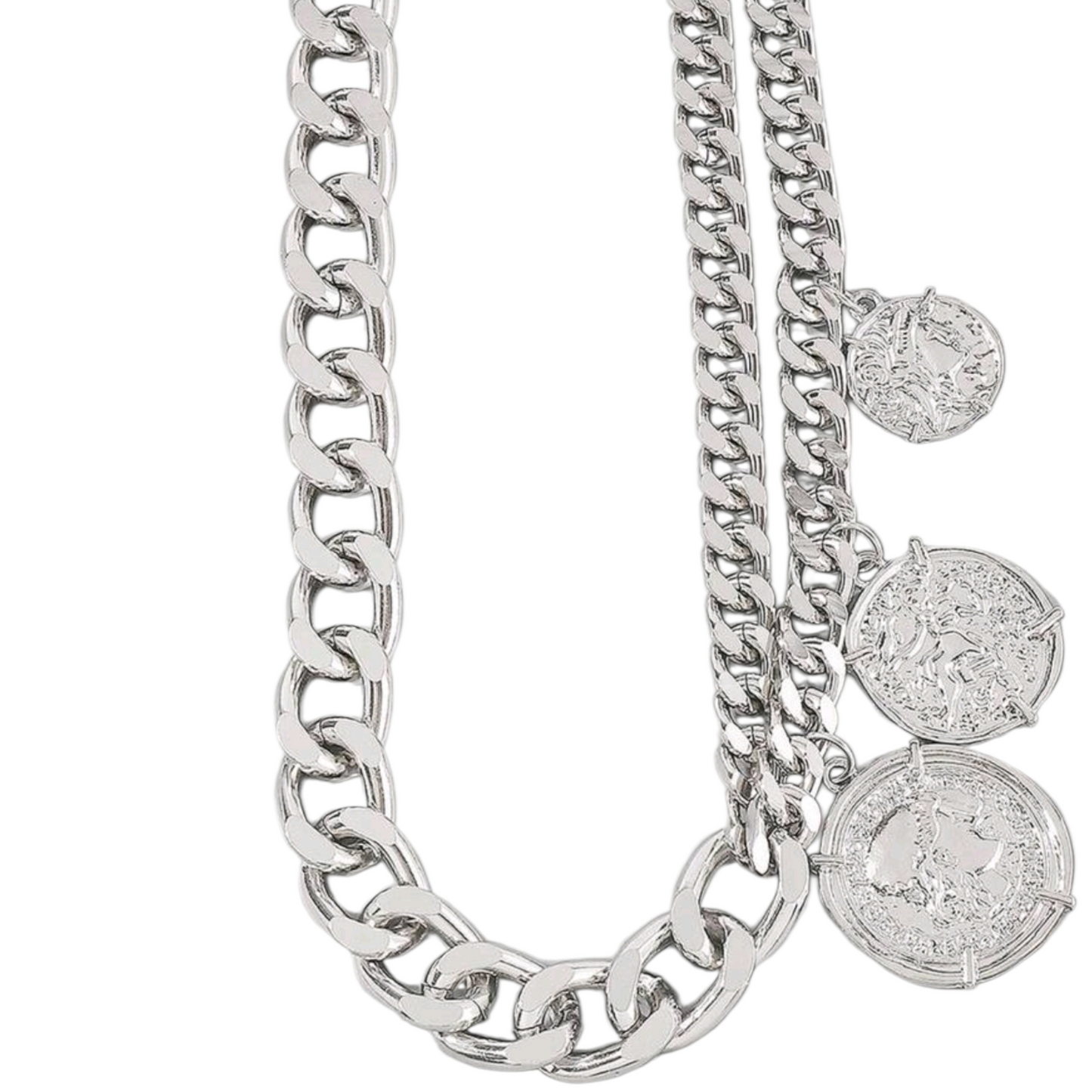 Antiquity Silver Coin Choker