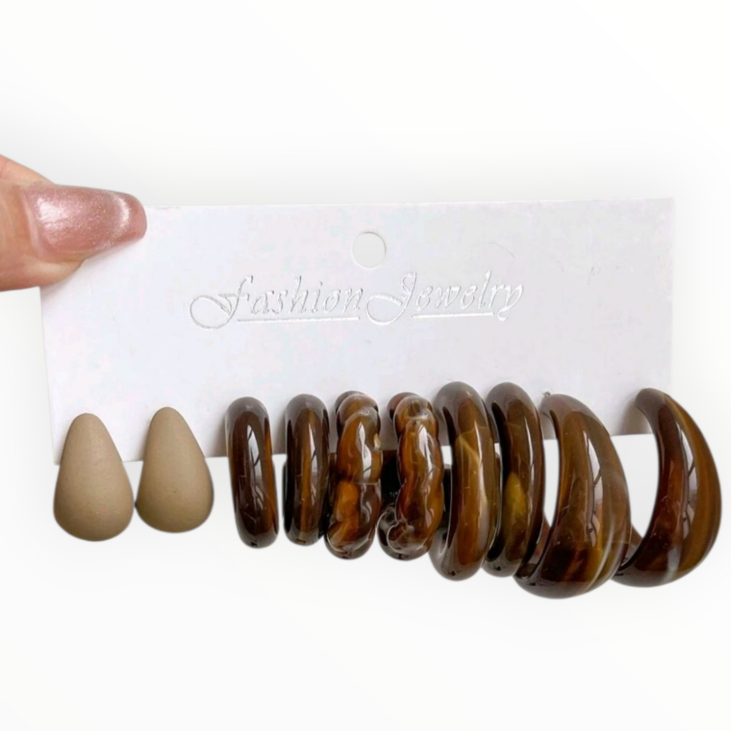 Tia Brown Earrings Set