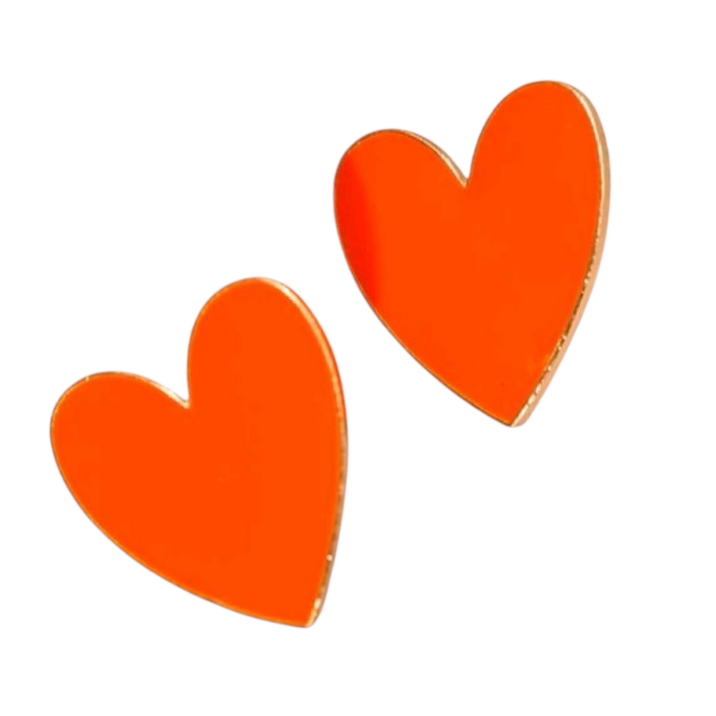Sunset heart stud