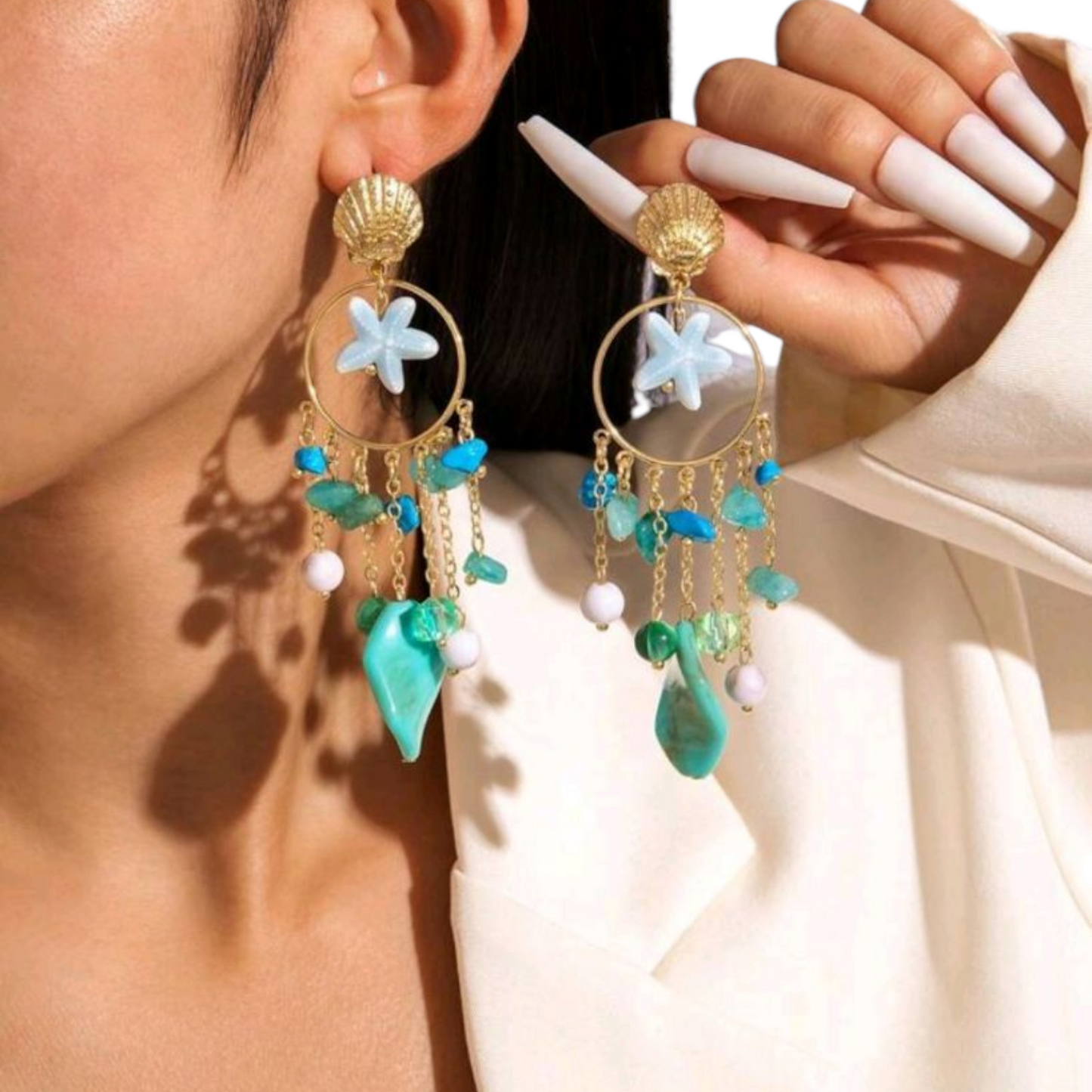 Seaside charm earrings