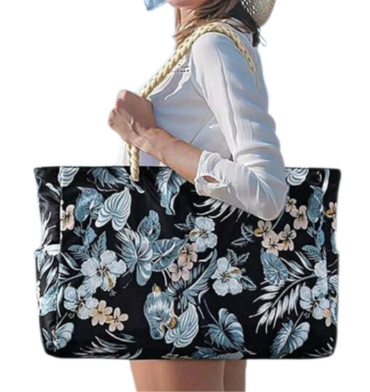 Navy Beach Bag