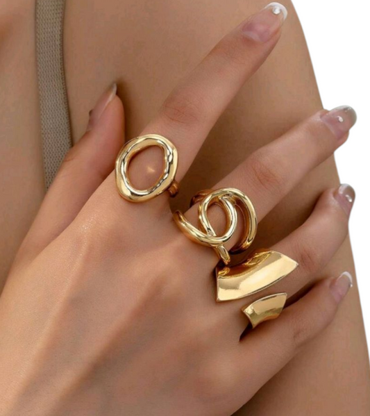Aya Hand Rings - set of 3