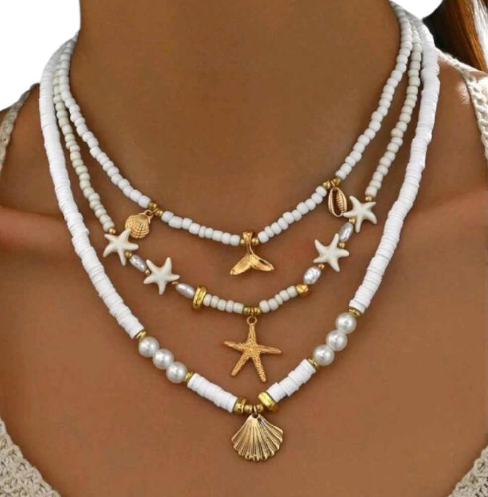 Starfish Necklaces - set of 3