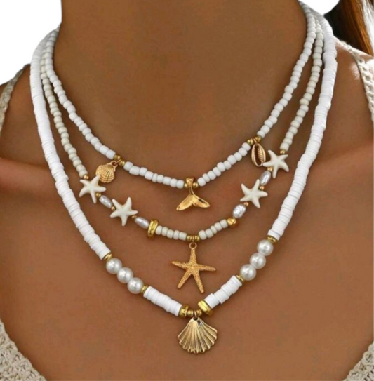 Starfish Necklaces - set of 3