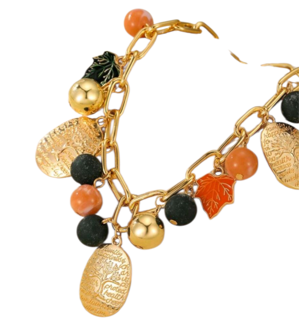 Boho Orange Necklace