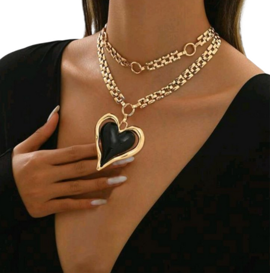 Black Heart Necklace