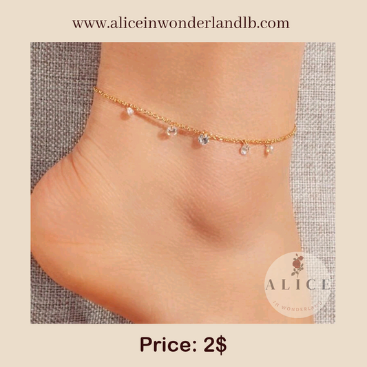 Rhinestone anklet