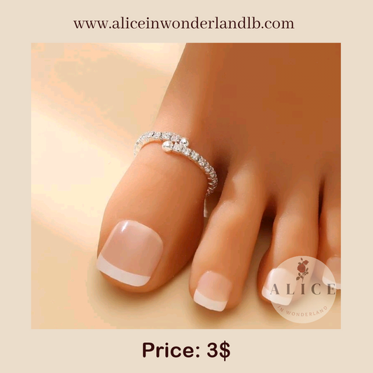 Rhinestone toe ring