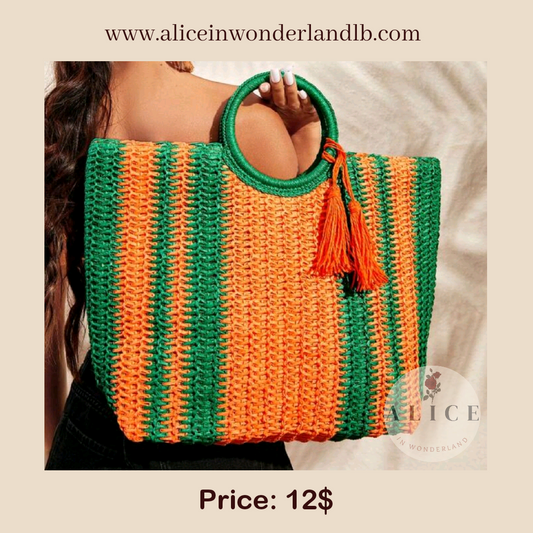 Orange tote bag