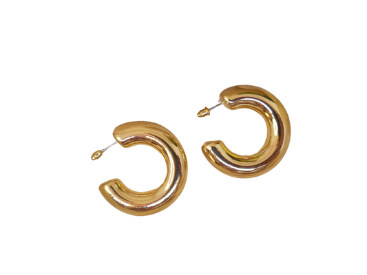 Gold hoop earrings