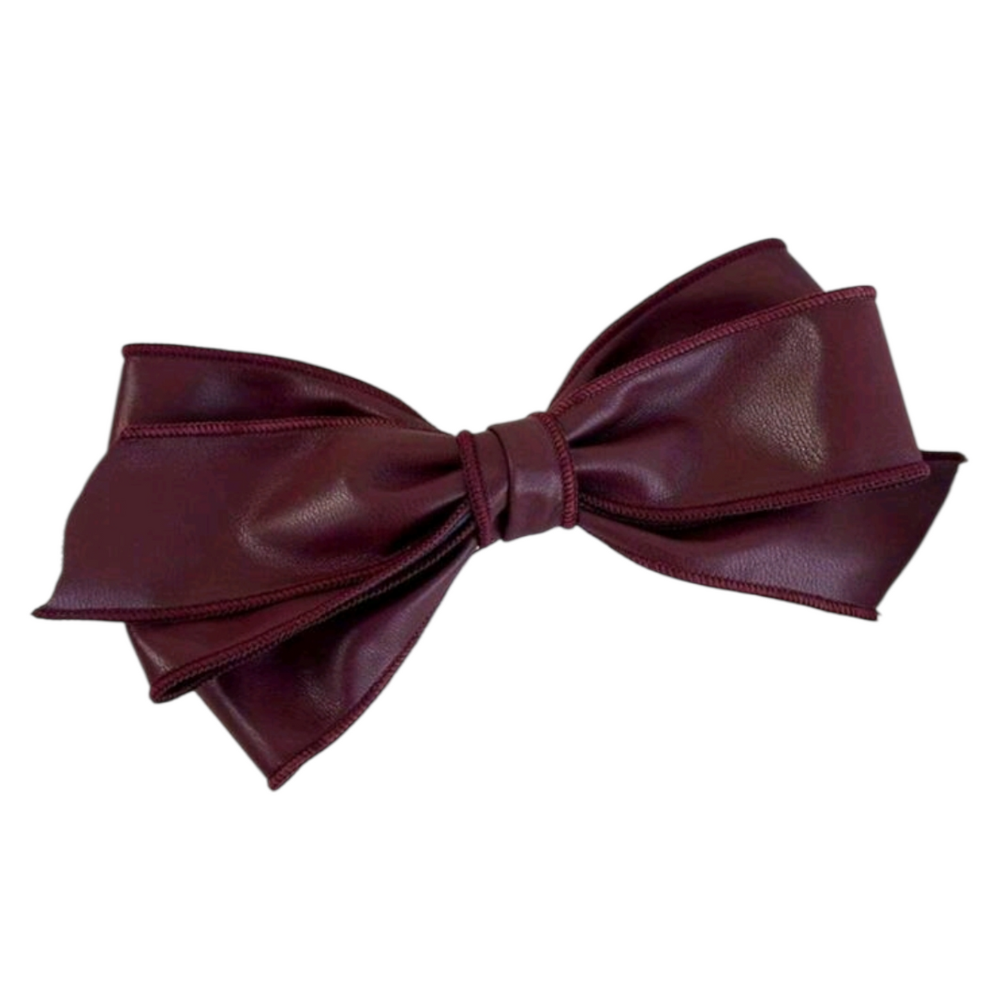 Leather Bow Hair Clip