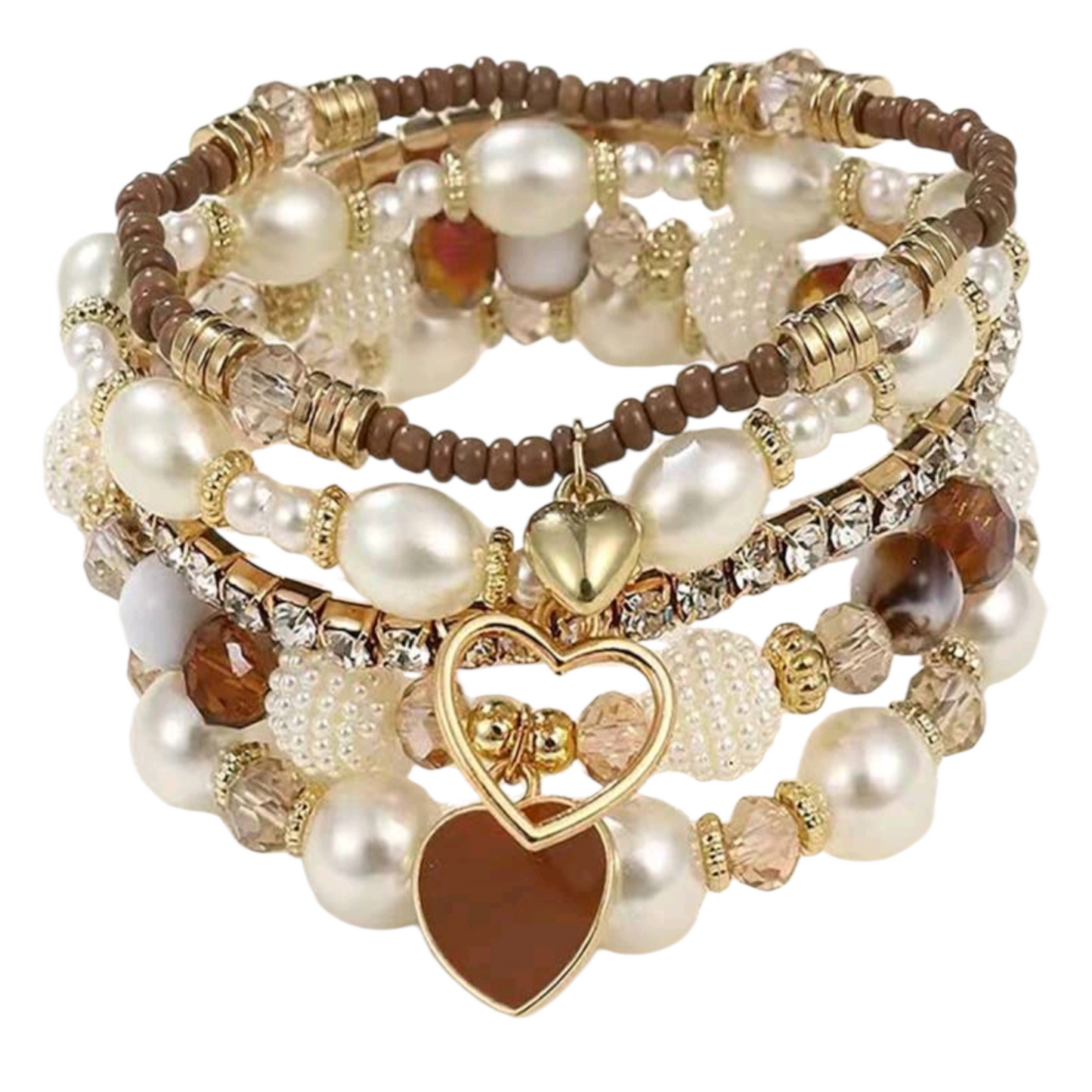 Roula Brown Bracelets - Set Of 5