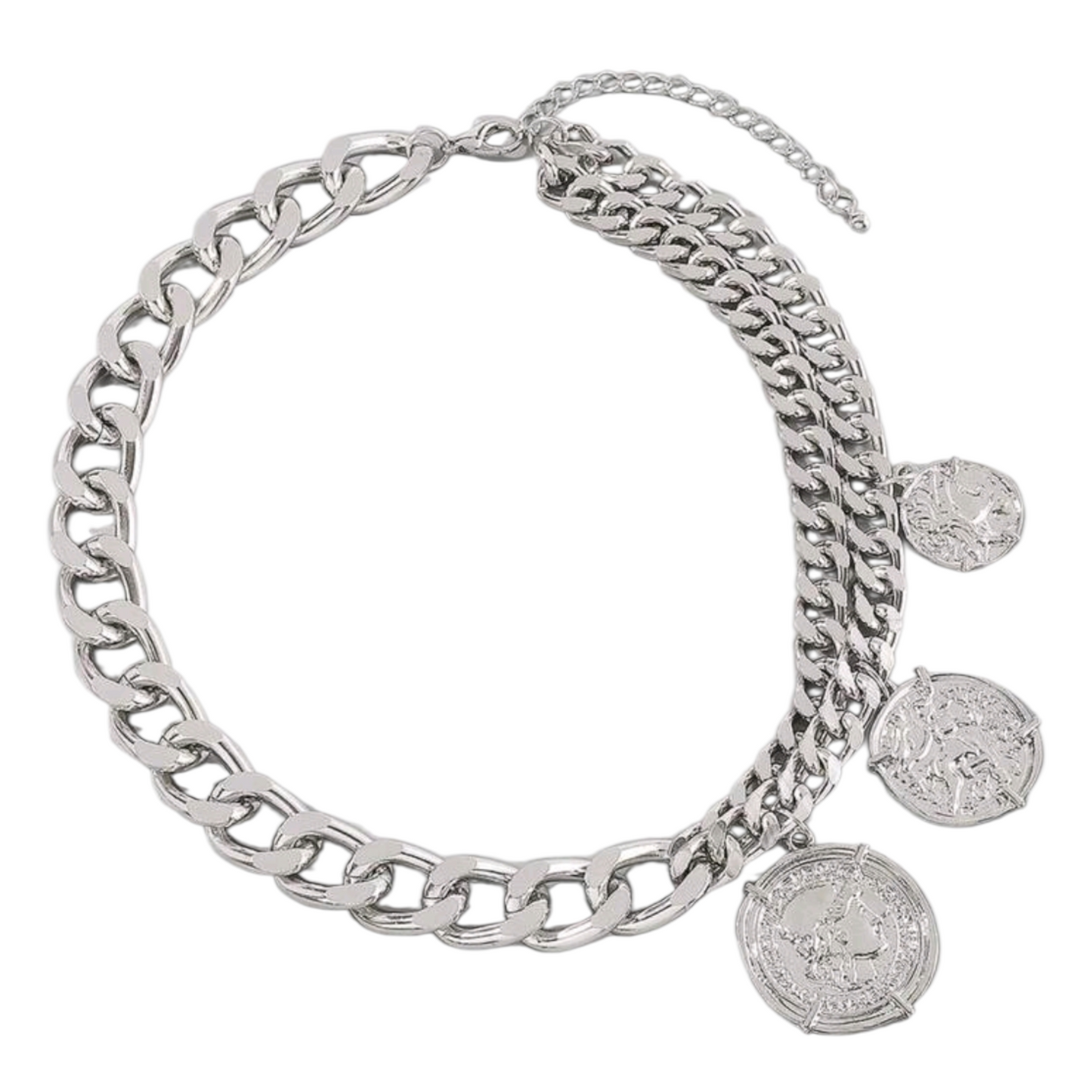 Antiquity Silver Coin Choker