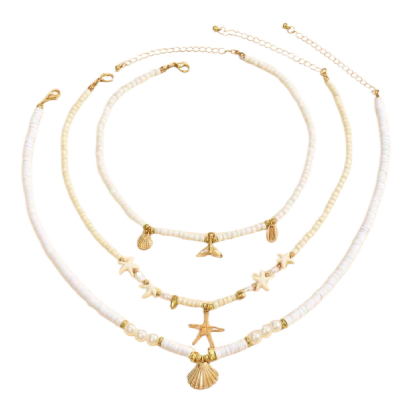 Starfish Necklaces - set of 3