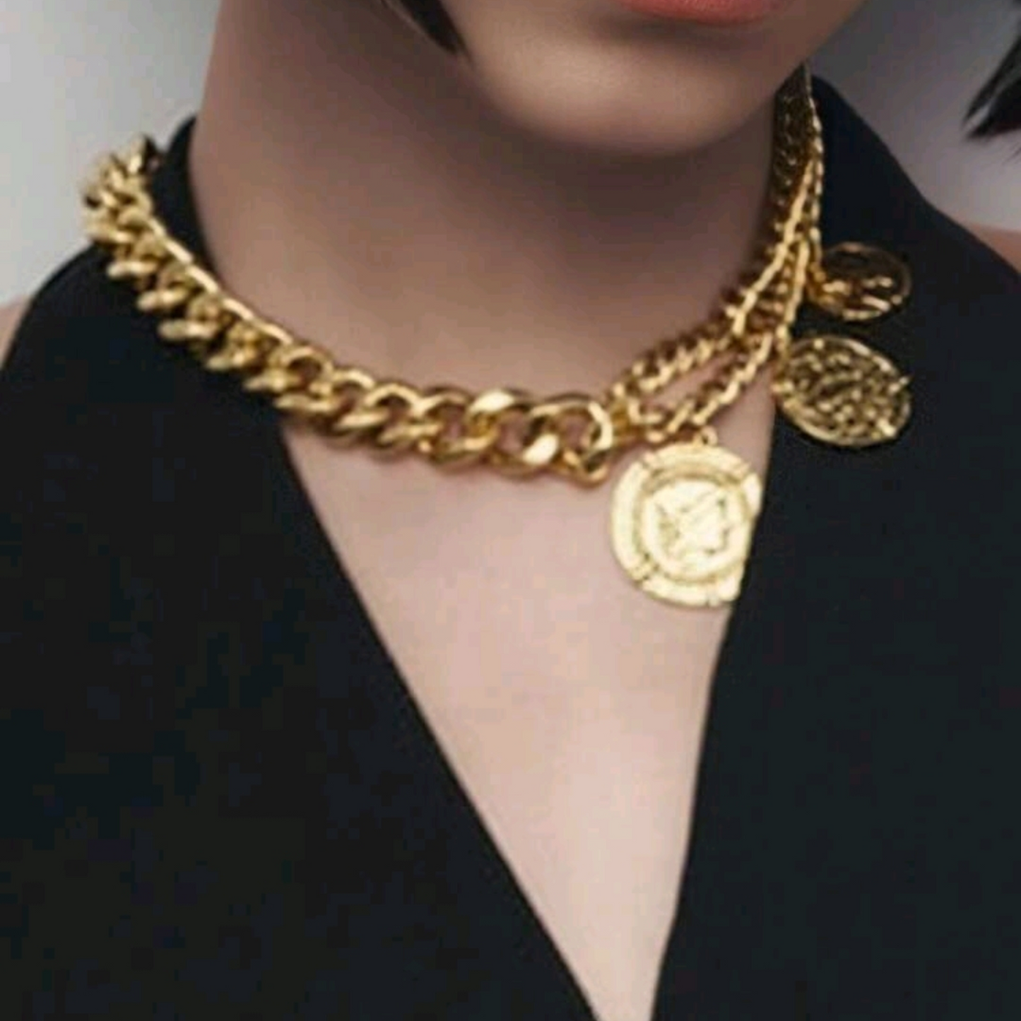 Antiquity Gold Coin Choker