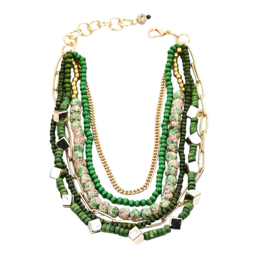 Green Layered Necklace
