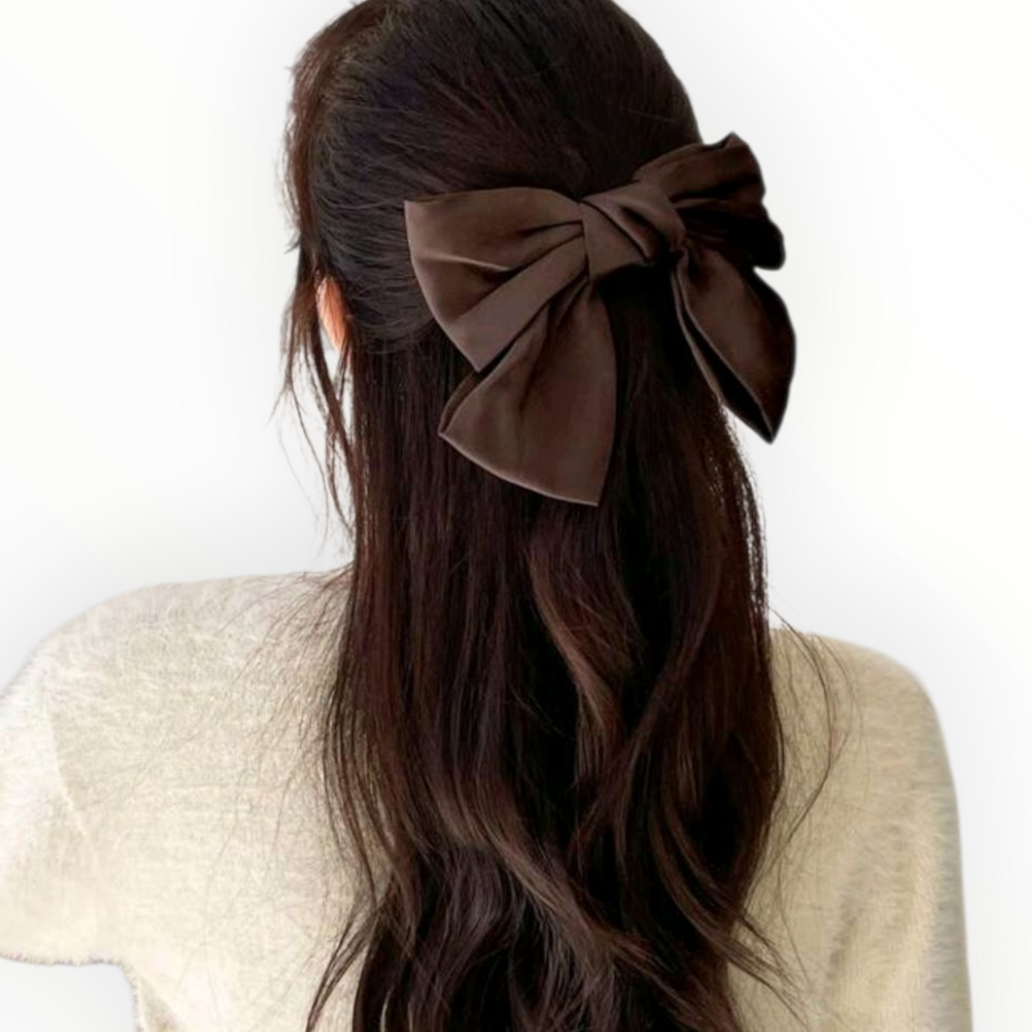 Lucy Bow Hair Clip Brown