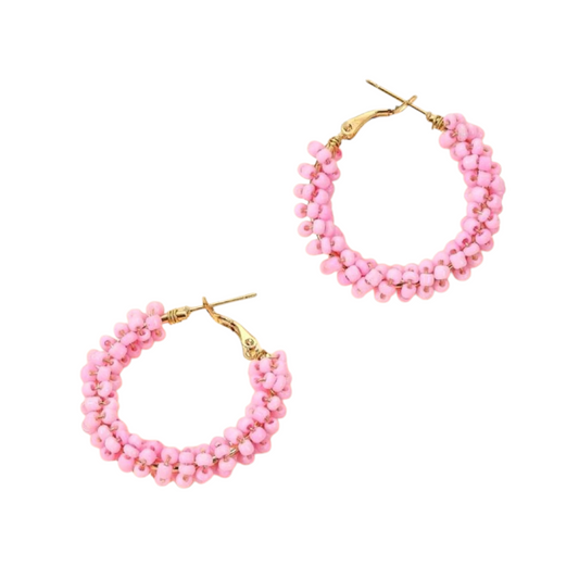 Bubble hoop earrings