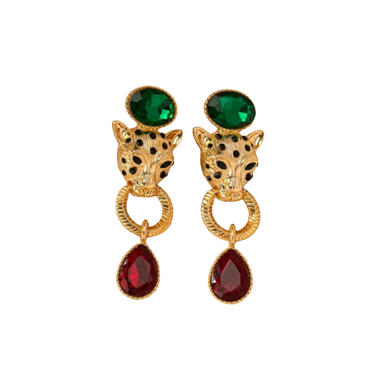 Leopard earrings