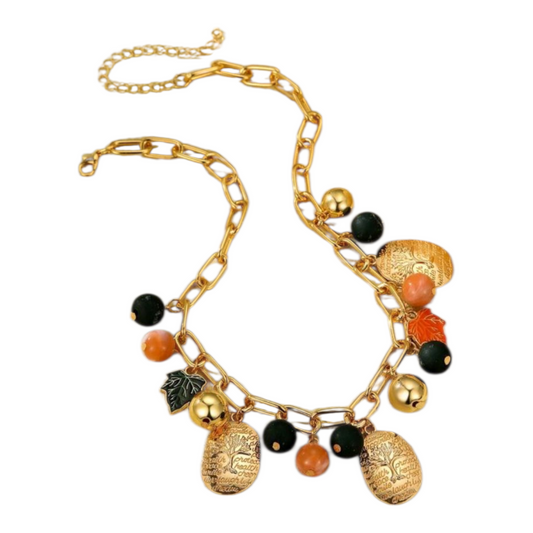 Boho Orange Necklace