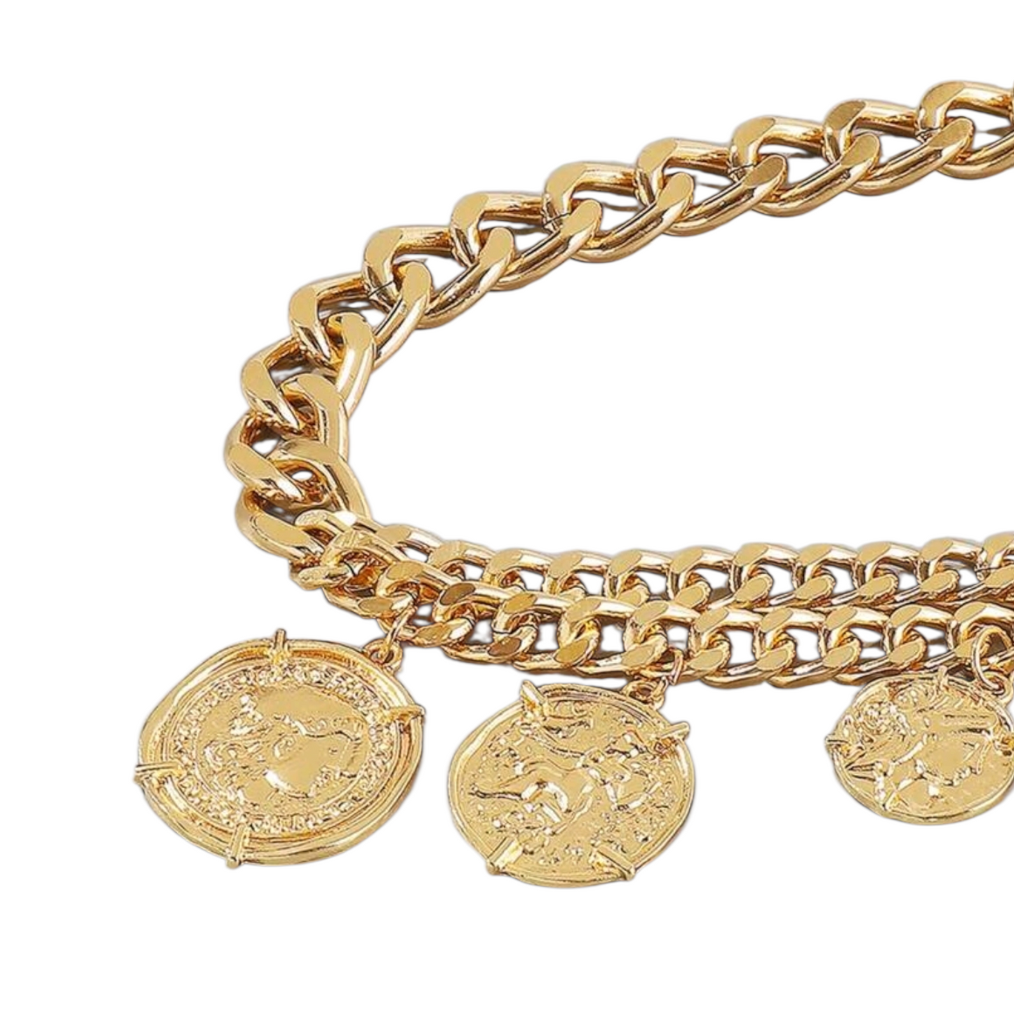 Antiquity Gold Coin Choker