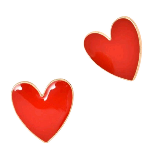 Cherry heart studs